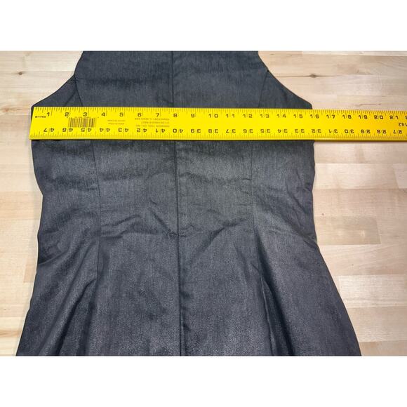 Jessica McClintock Black Ruched V-Neck Evening Party Dress Size 10 - Picture 5 of 7